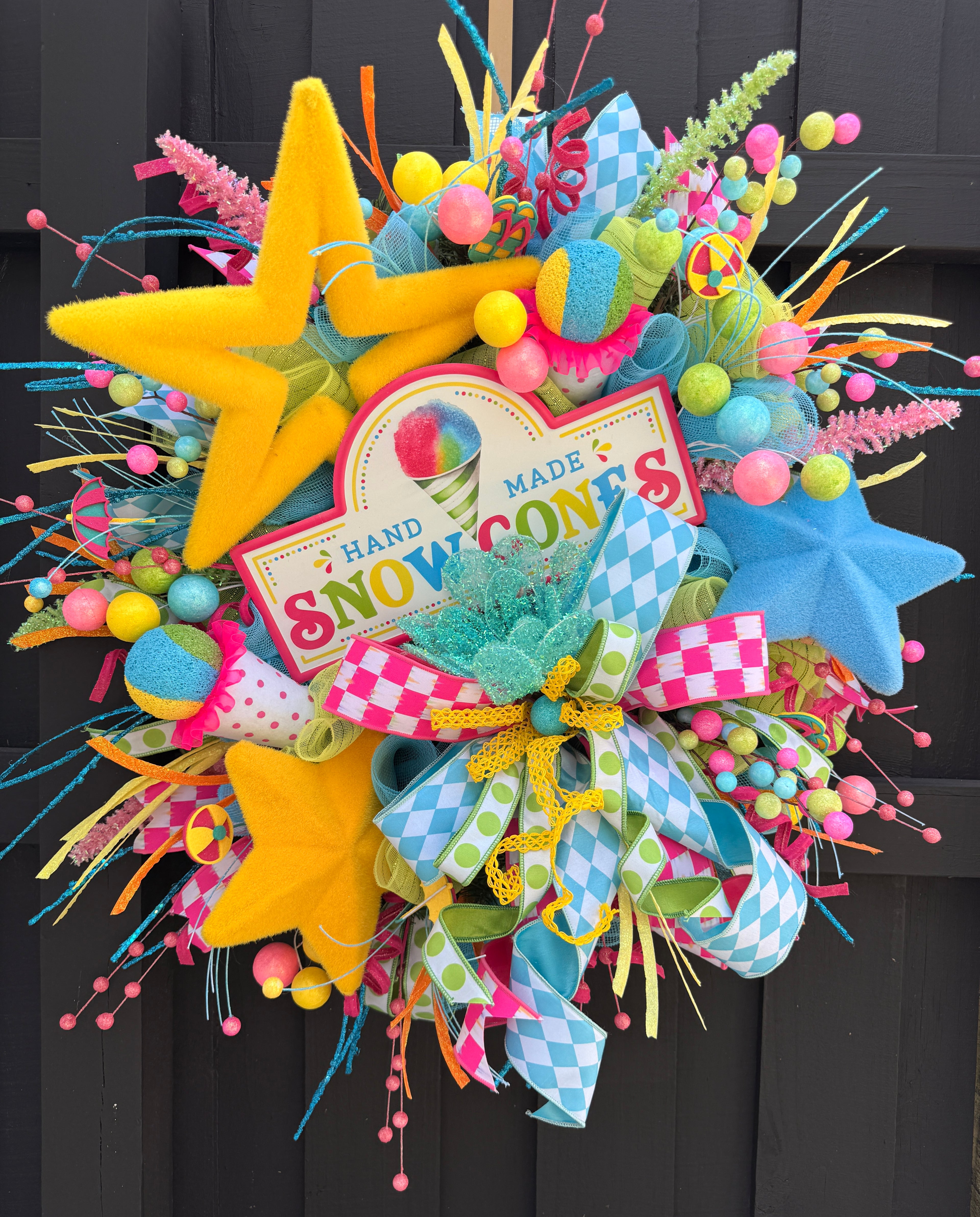 Hand Made Snow Cones Wreath