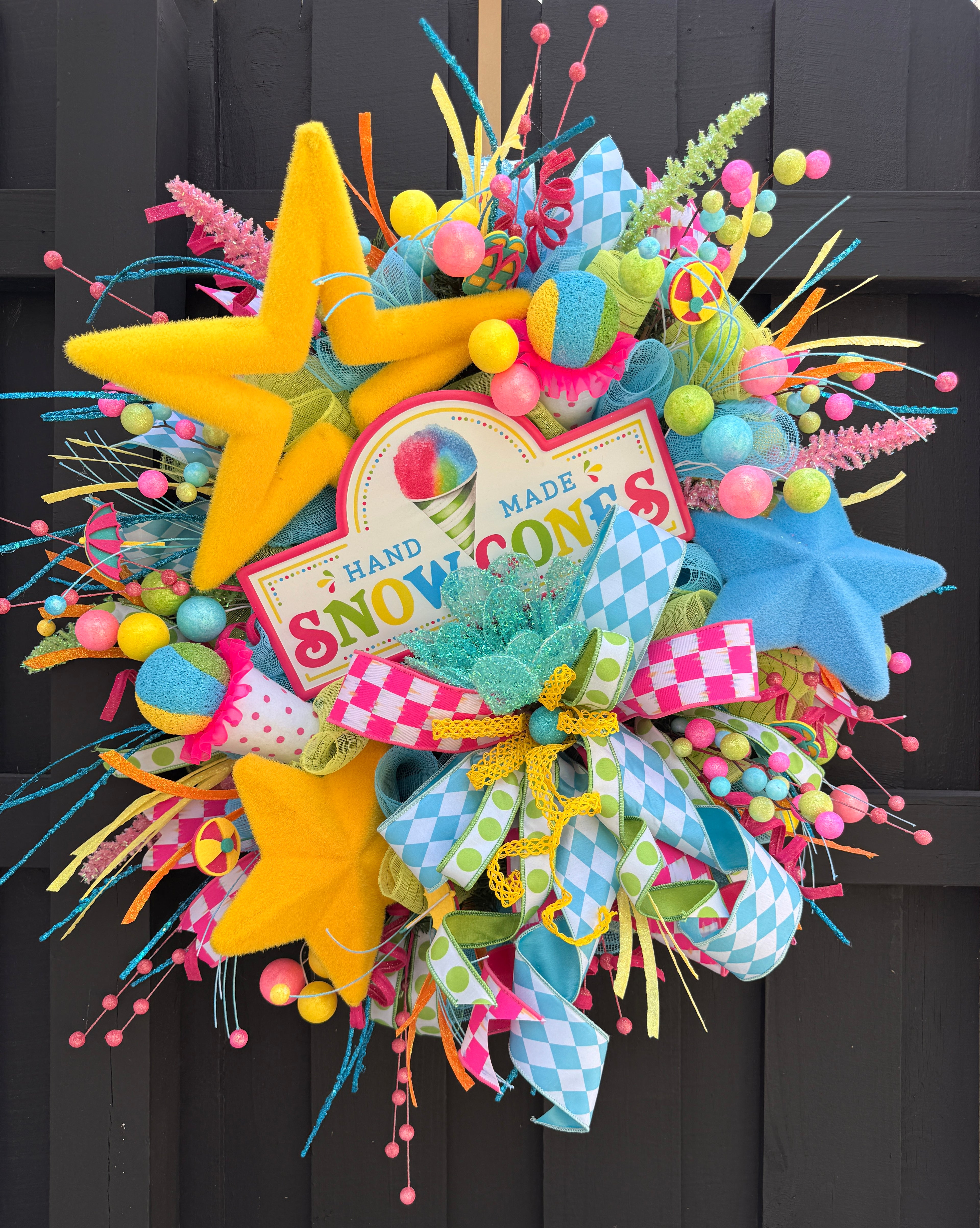 Hand Made Snow Cones Wreath