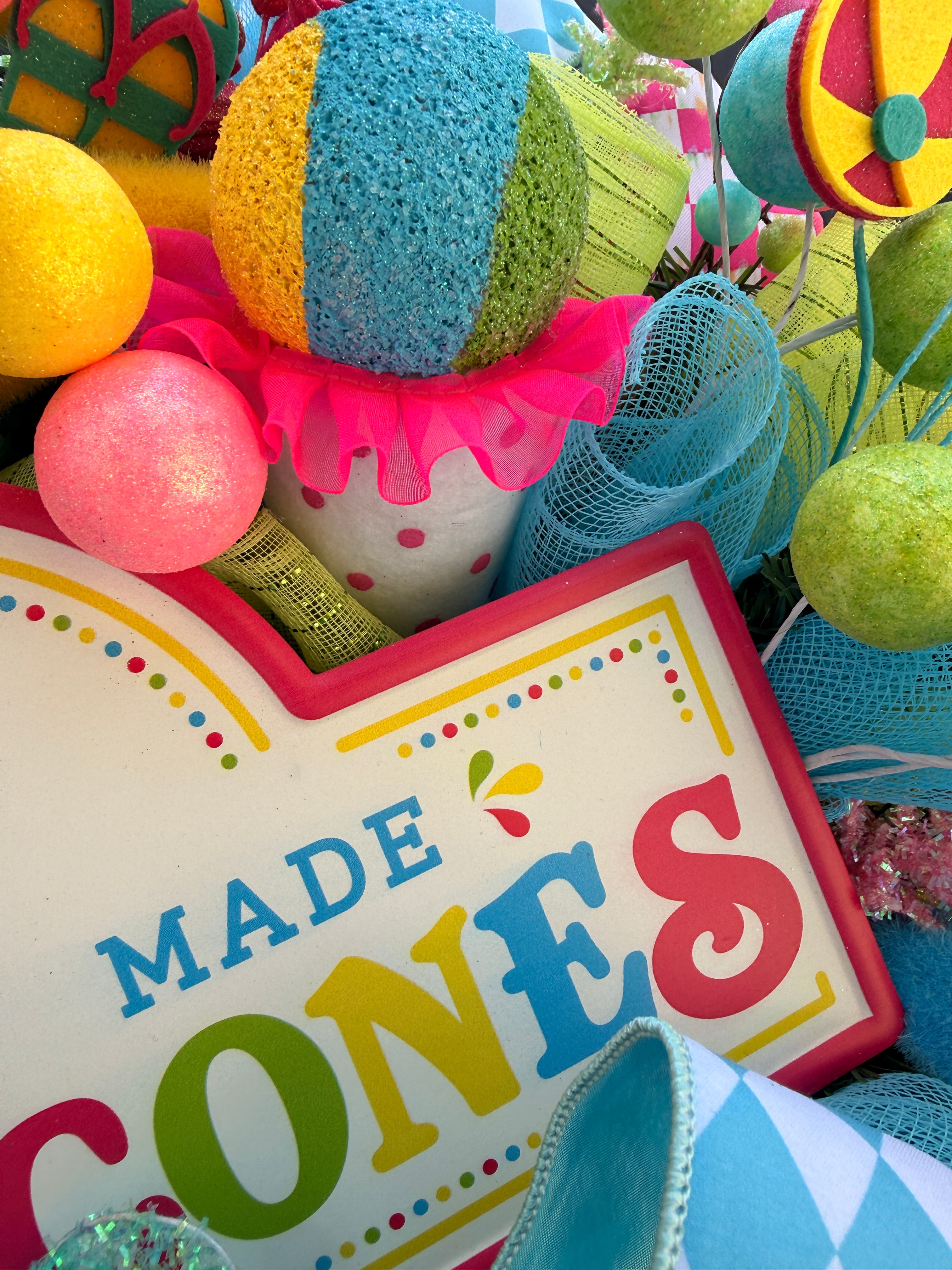 Hand Made Snow Cones Wreath