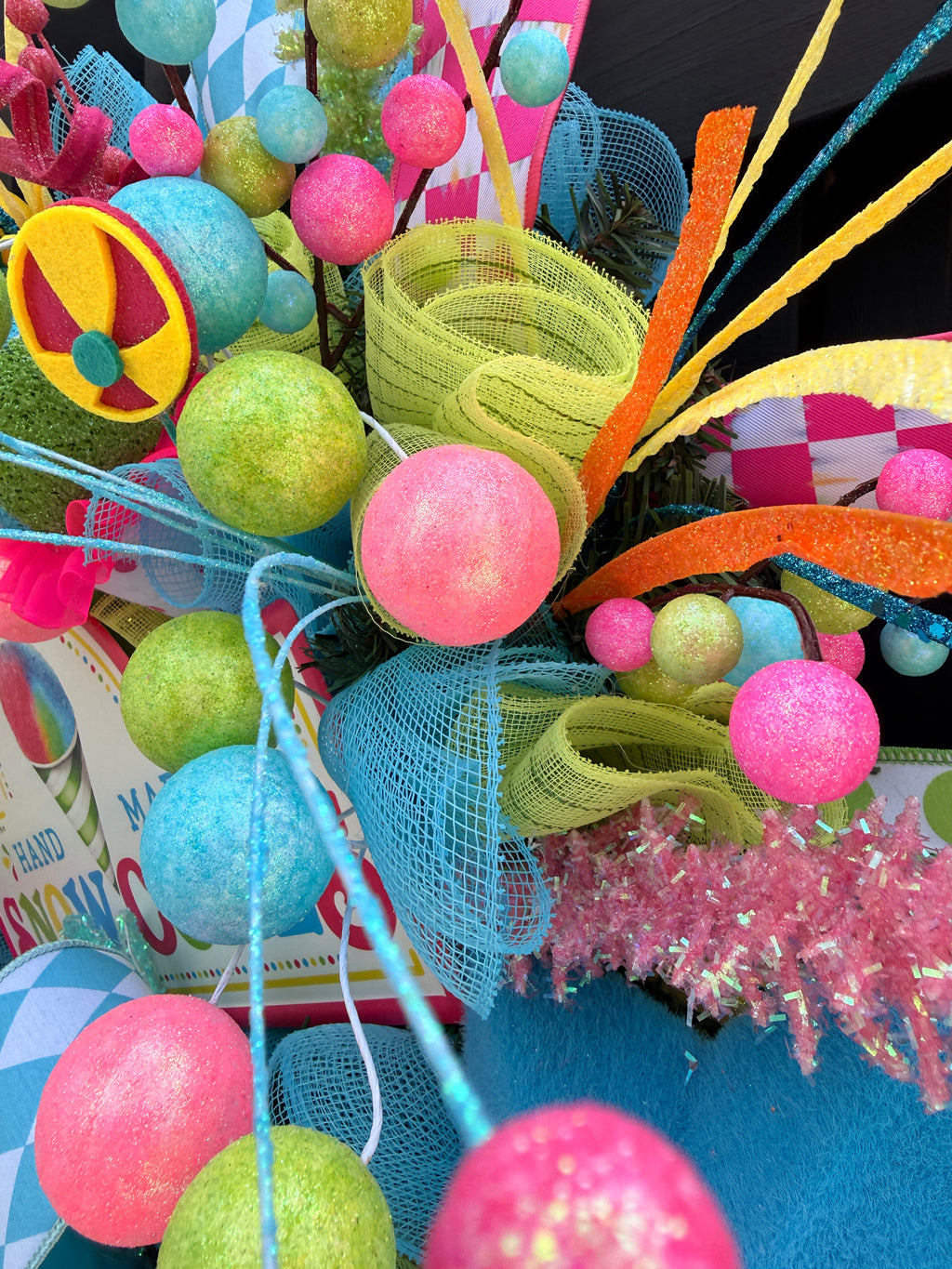 Hand Made Snow Cones Wreath