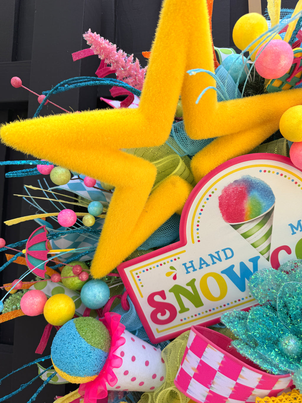 Hand Made Snow Cones Wreath