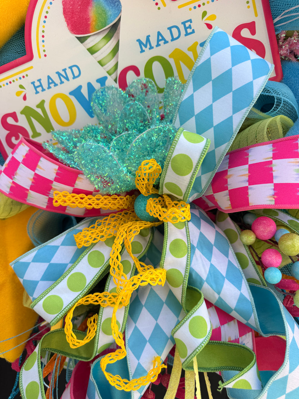 Hand Made Snow Cones Wreath