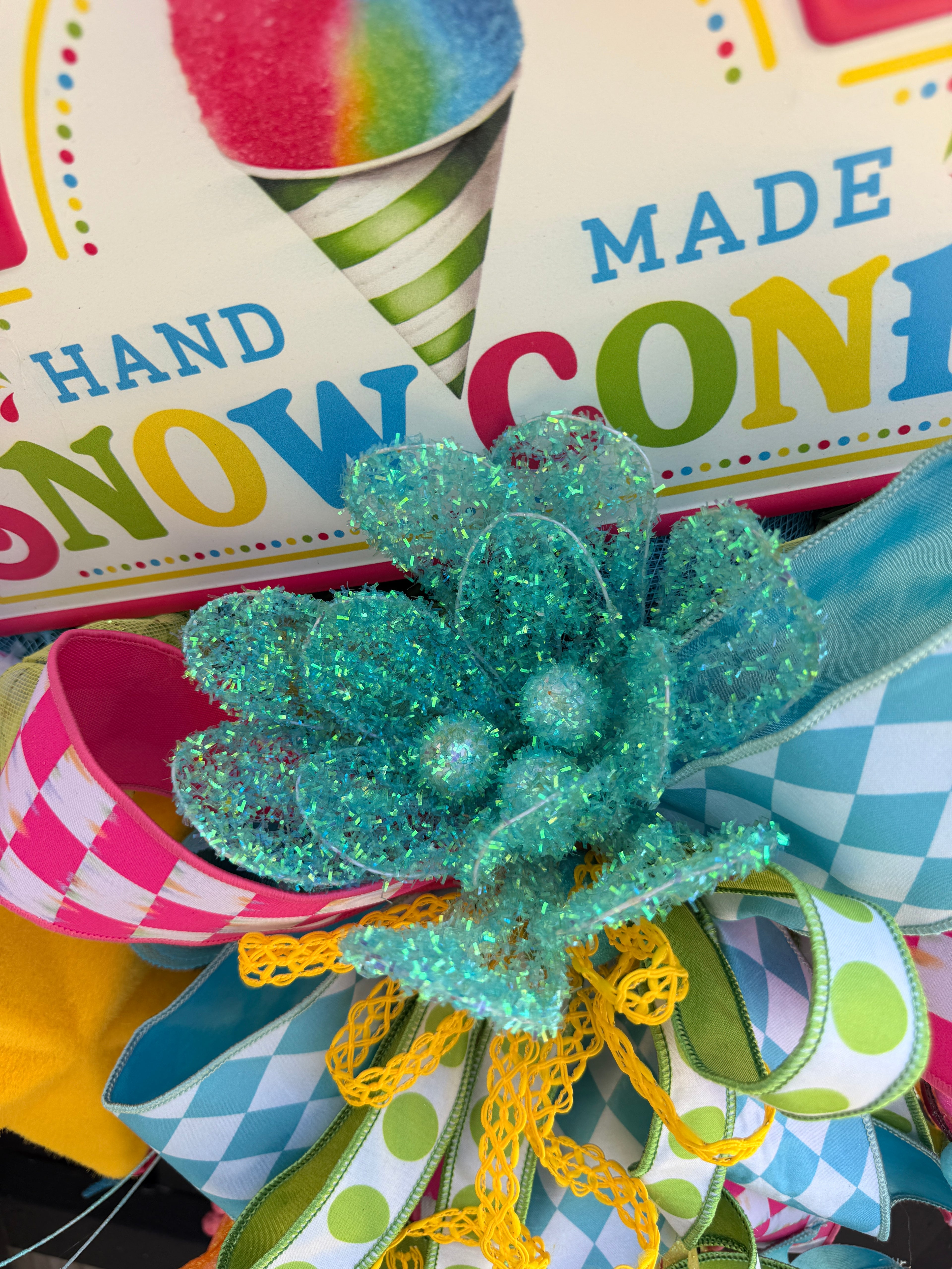 Hand Made Snow Cones Wreath