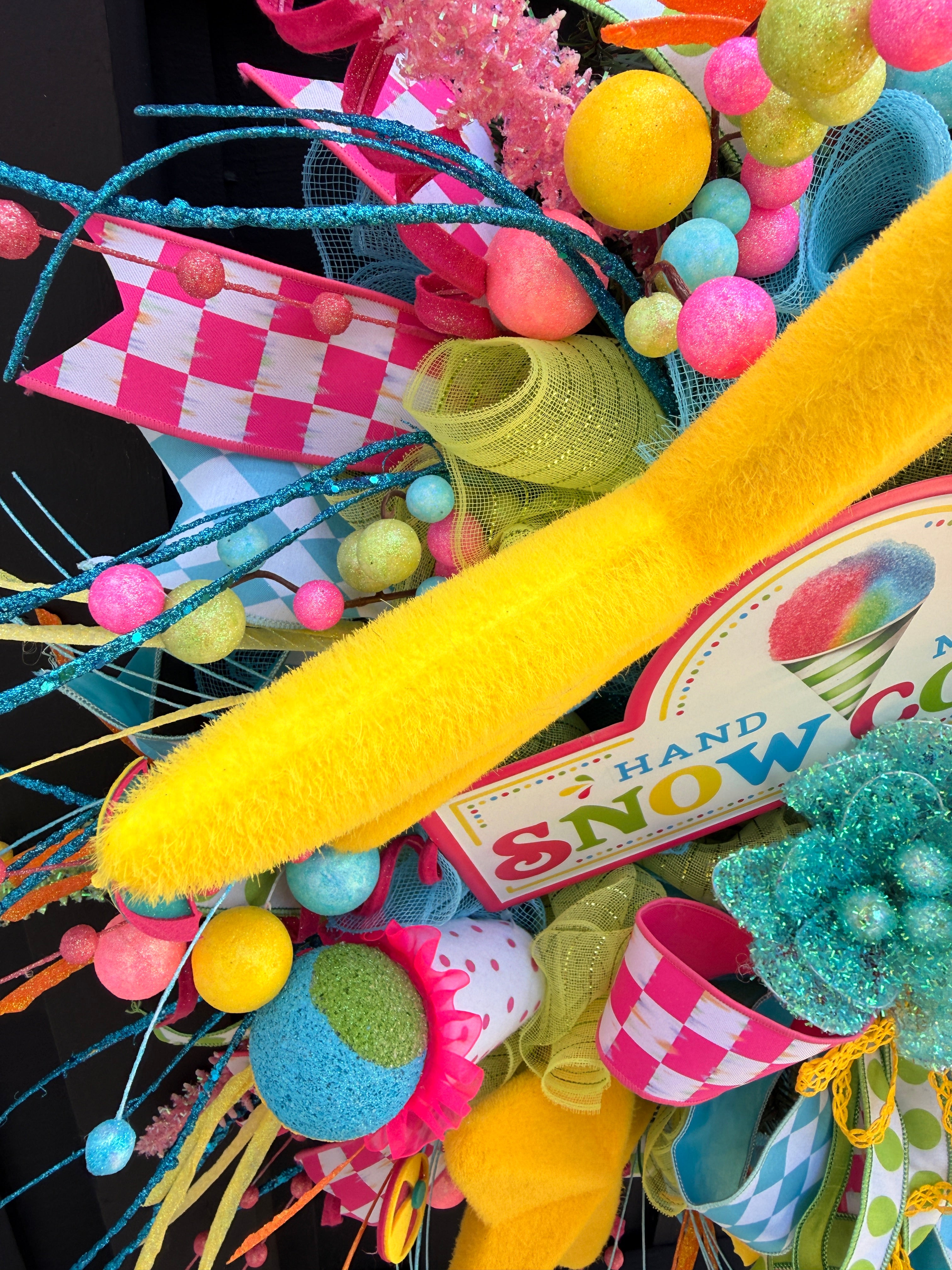 Hand Made Snow Cones Wreath