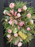 Romantic Blush Pink Rose Wreath 🌸✨