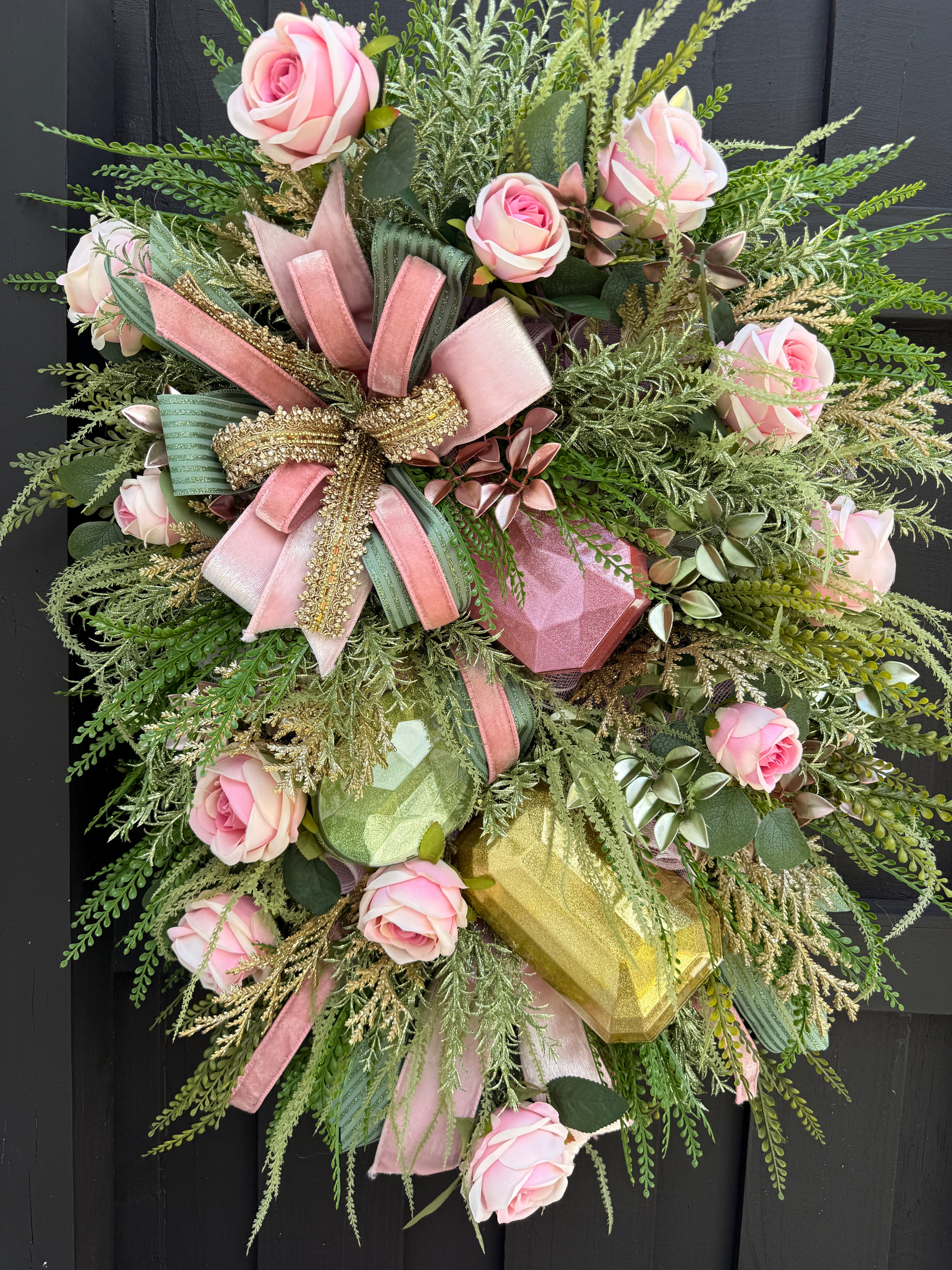 Romantic Blush Pink Rose Wreath 🌸✨