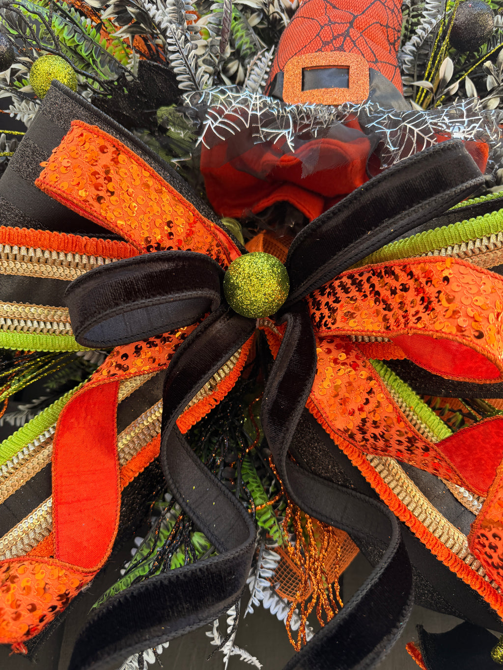 Whimsical Witch Hat Halloween Wreath