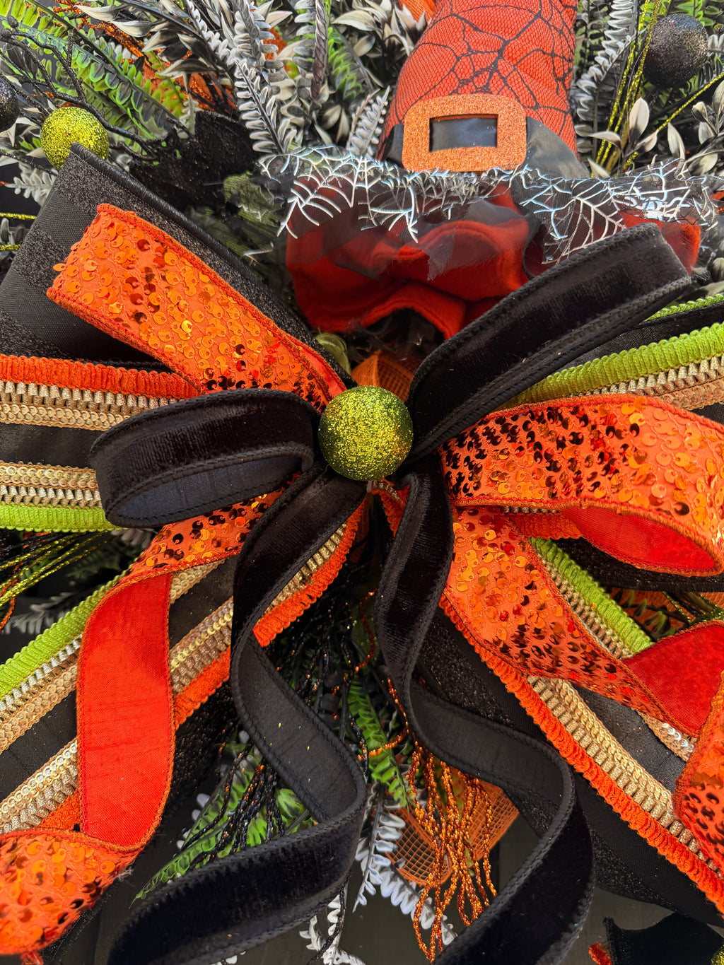 Whimsical Witch Hat Halloween Wreath