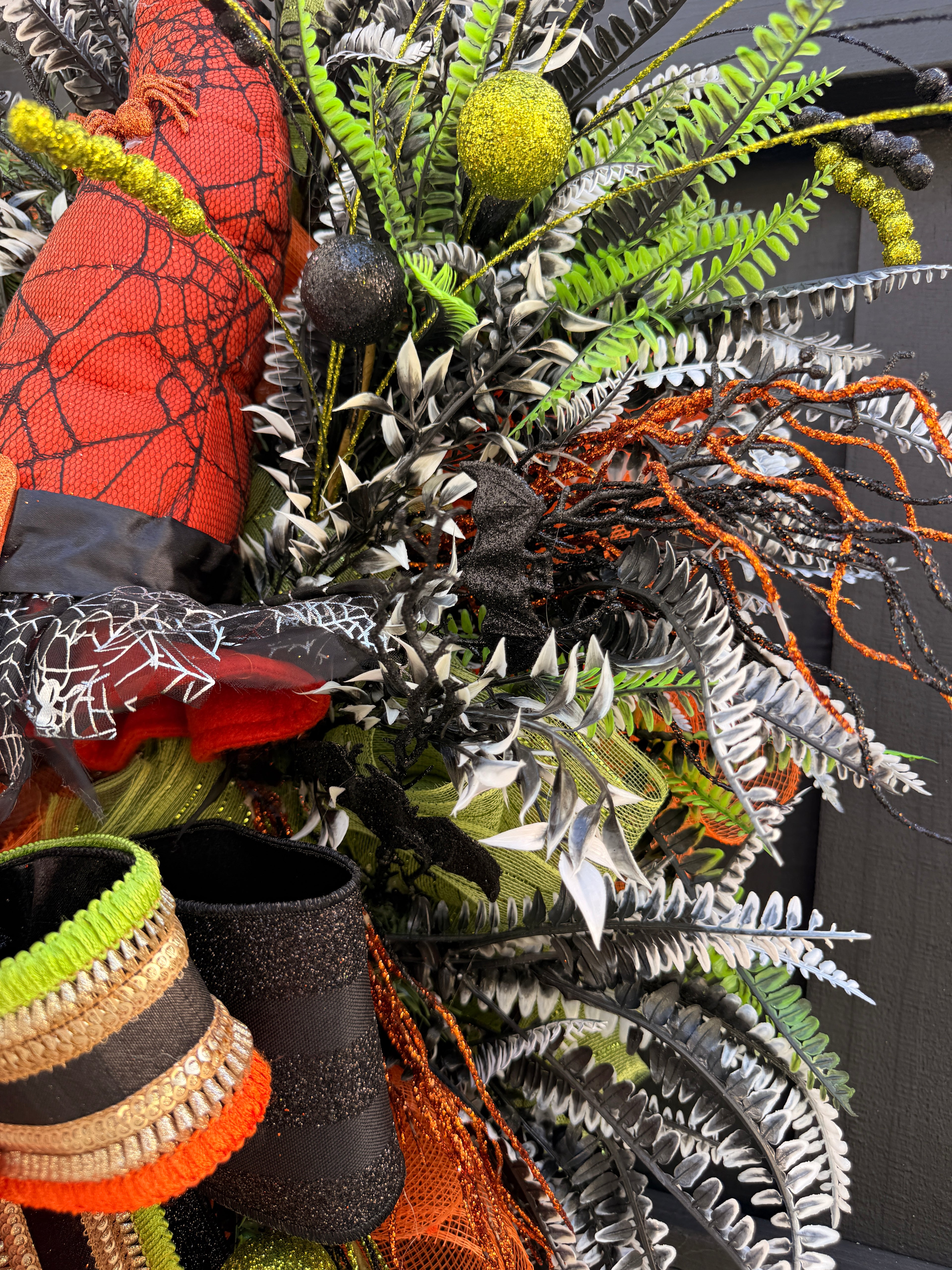 Whimsical Witch Hat Halloween Wreath