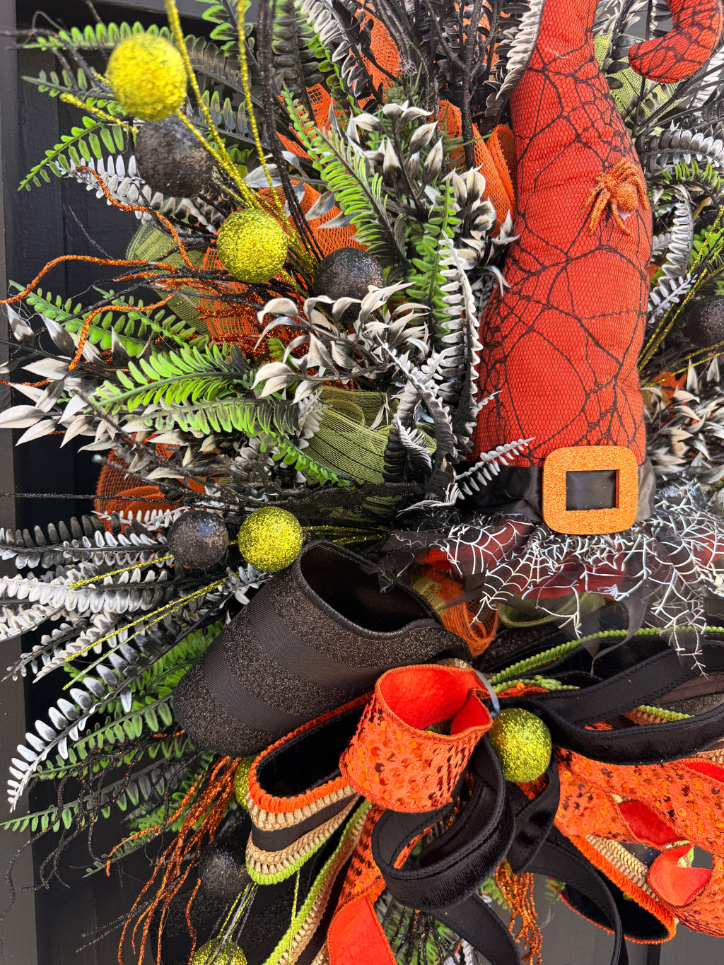 Whimsical Witch Hat Halloween Wreath