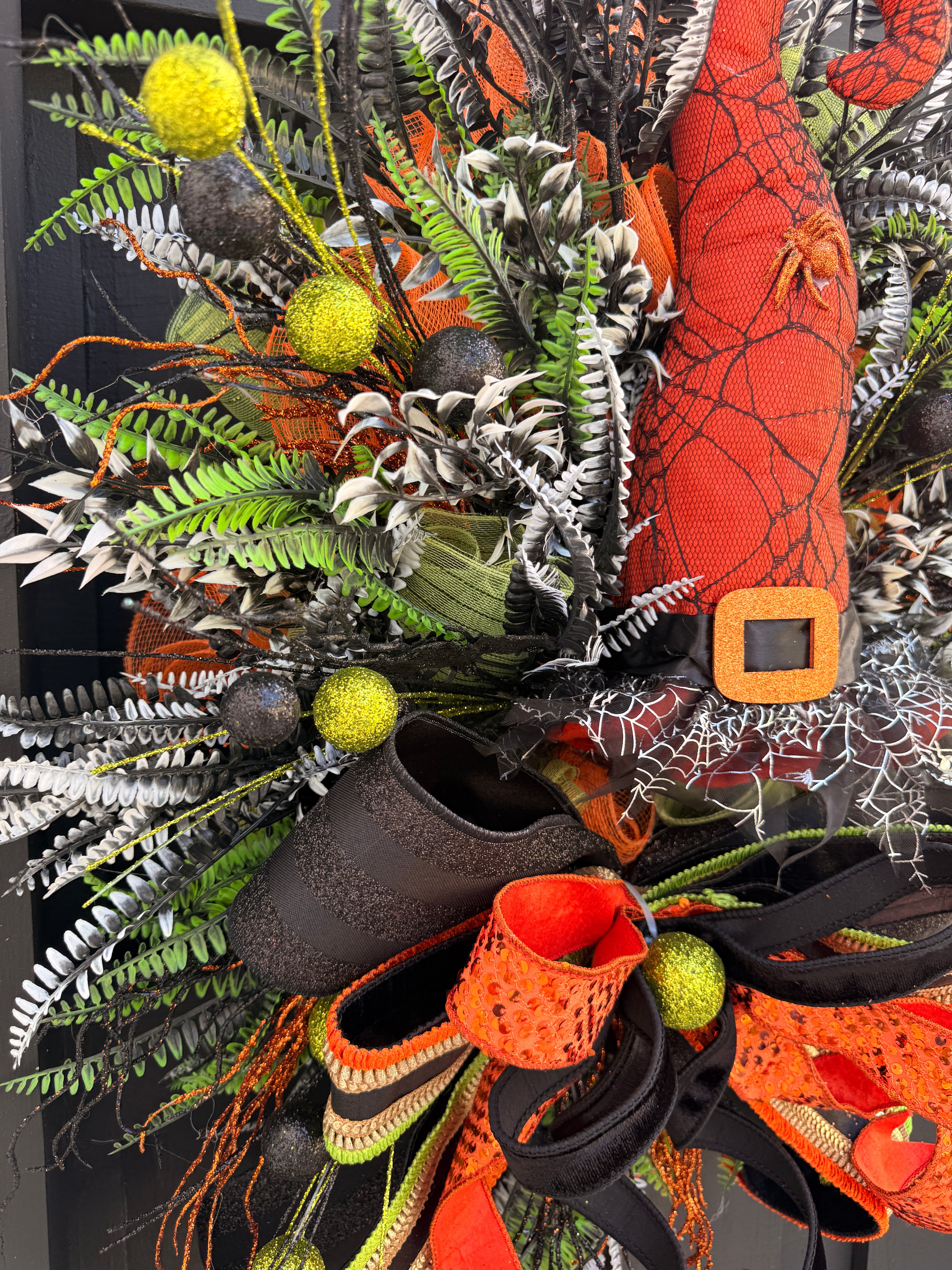 Whimsical Witch Hat Halloween Wreath
