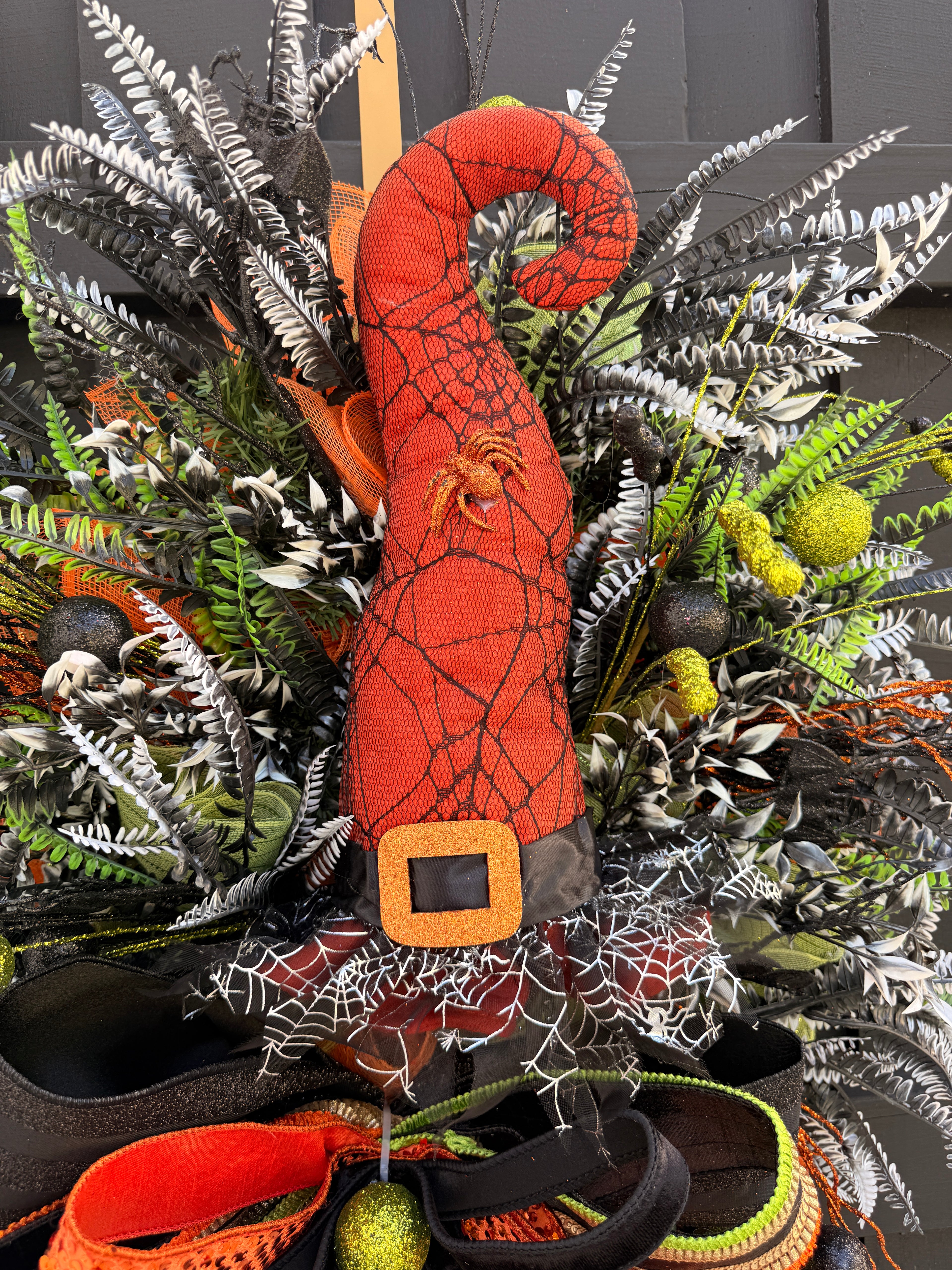 Whimsical Witch Hat Halloween Wreath