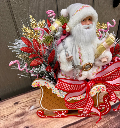 Candyland Santa Sleigh Centerpiece