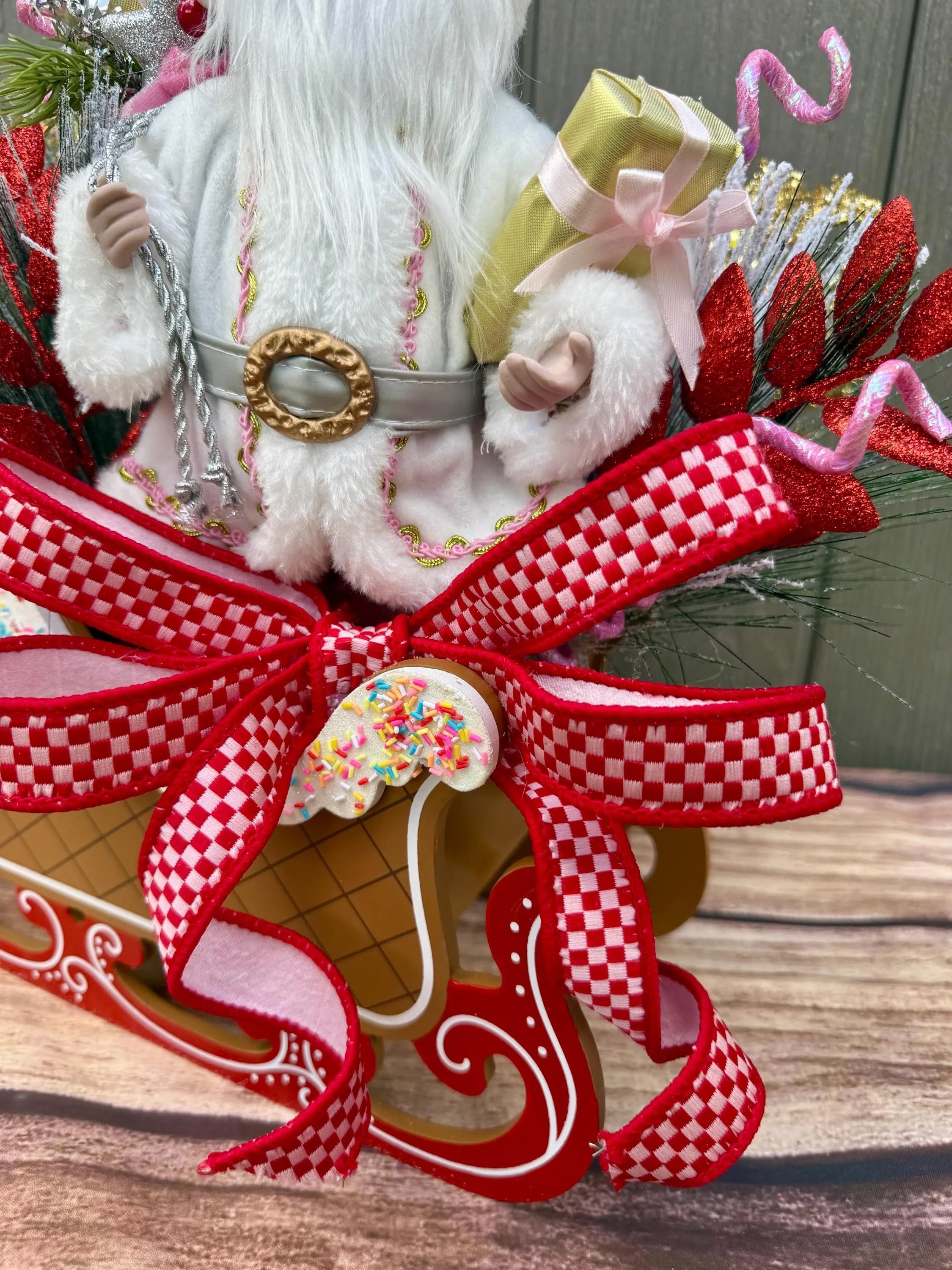 Candyland Santa Sleigh Centerpiece