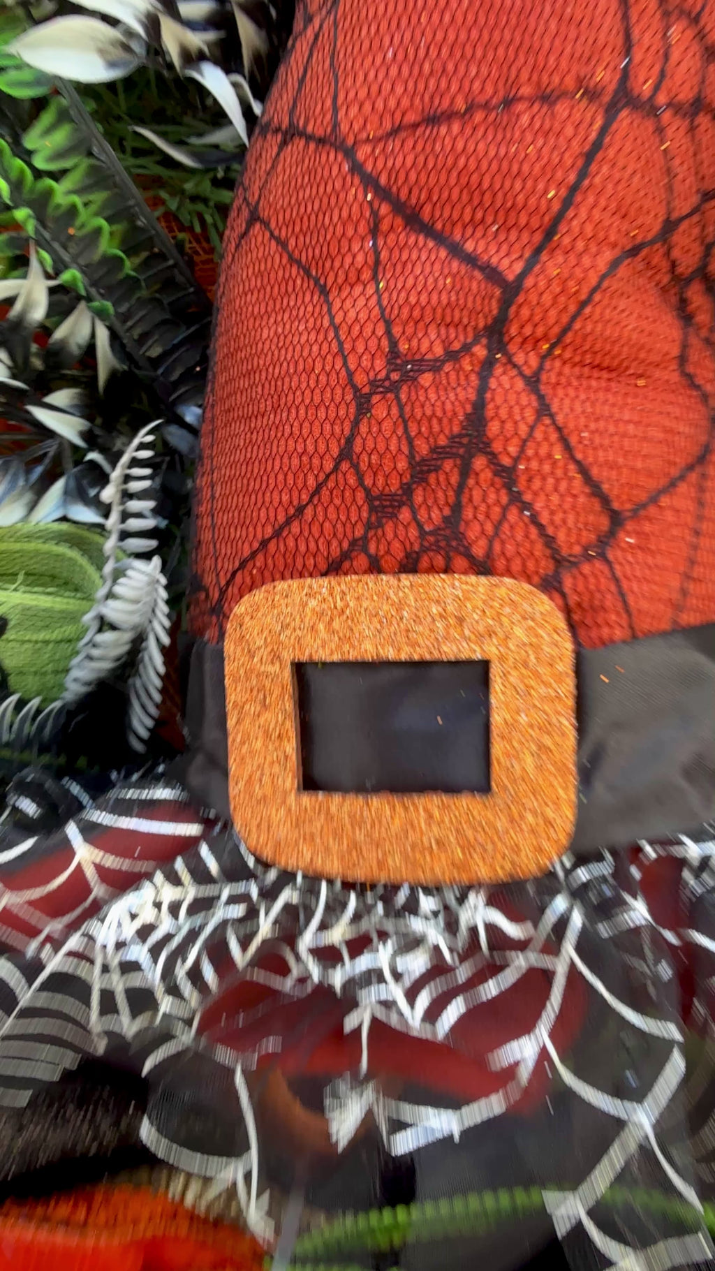 Whimsical Witch Hat Halloween Wreath