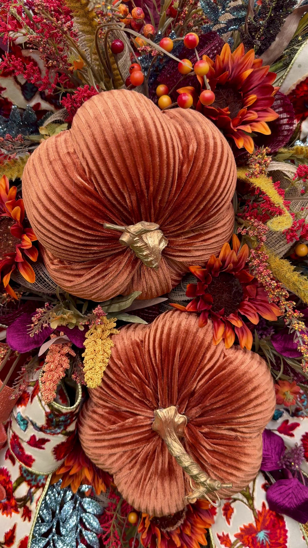 Handmade Fall Pumpkin Wreath