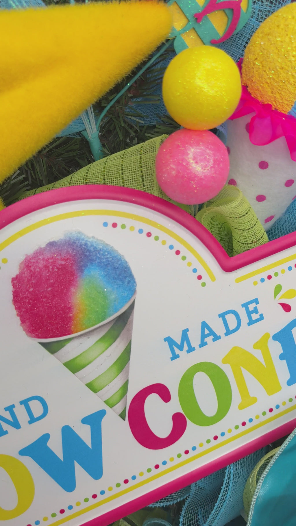 Hand Made Snow Cones Wreath