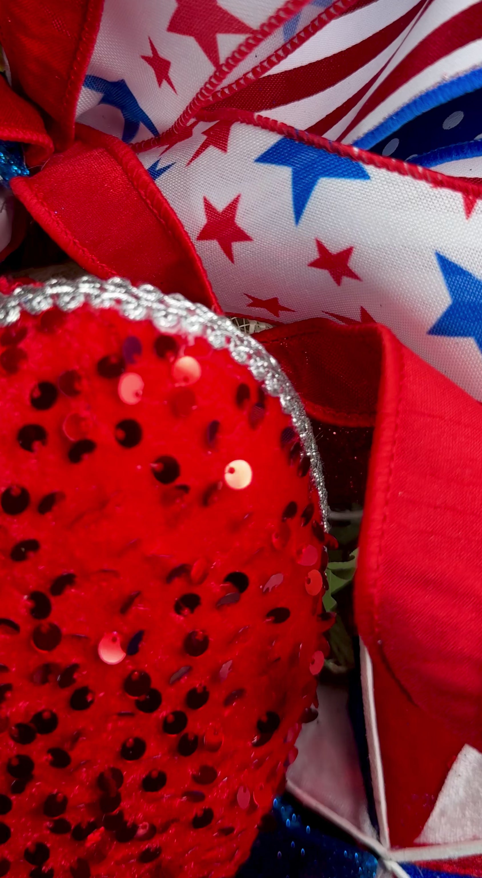 Patriotic Door Swag, Summer Wreath